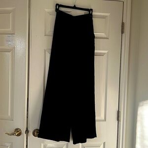 Designer, high waisted wide leg fully lined velvet pants. Size 2